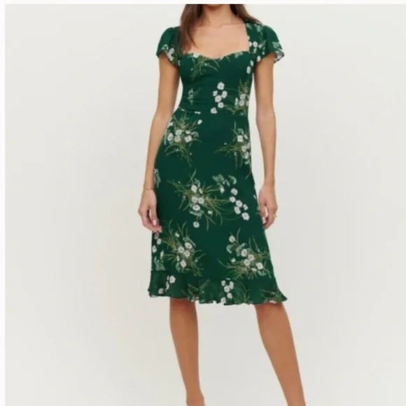 Reformation | Dresses | Floral Green Reformation Dress | Poshmark Reformation | Dresses | Floral Green Reformation Dress | Poshmark